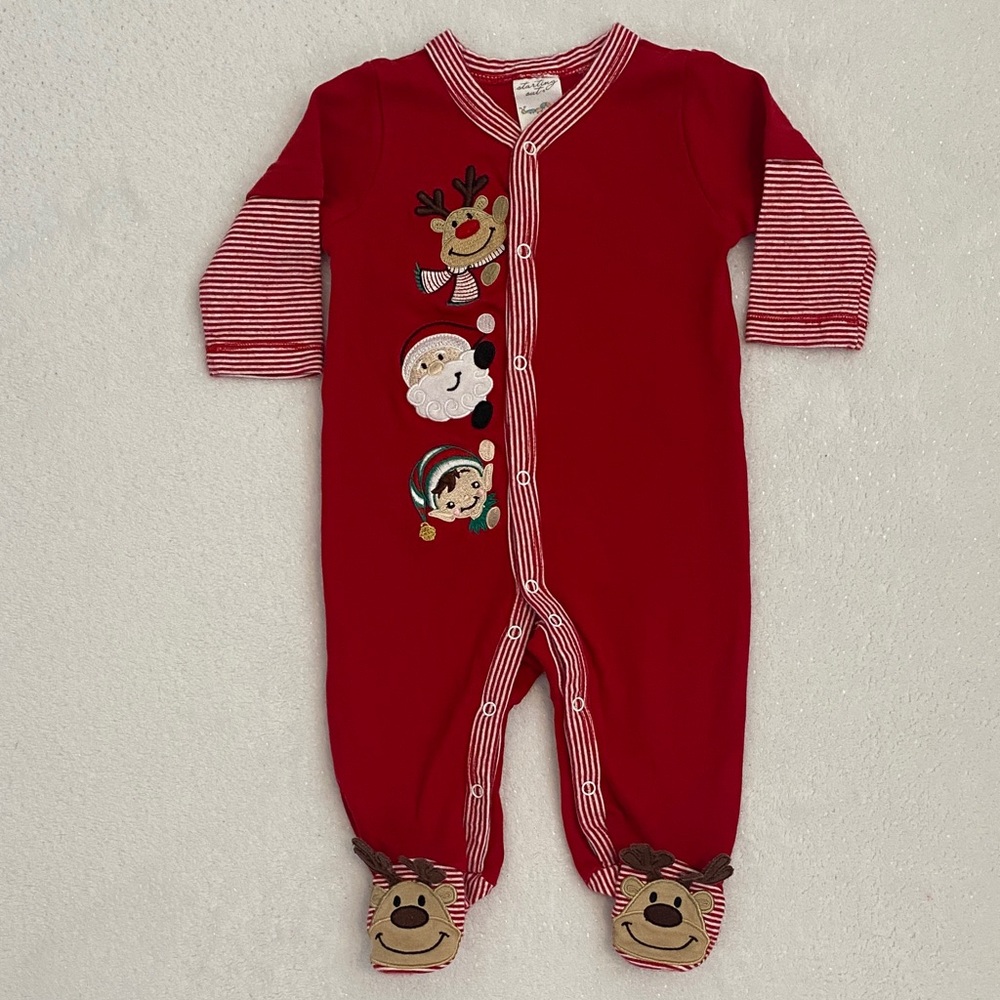 Starting Out Christmas Footie Size 3 Months